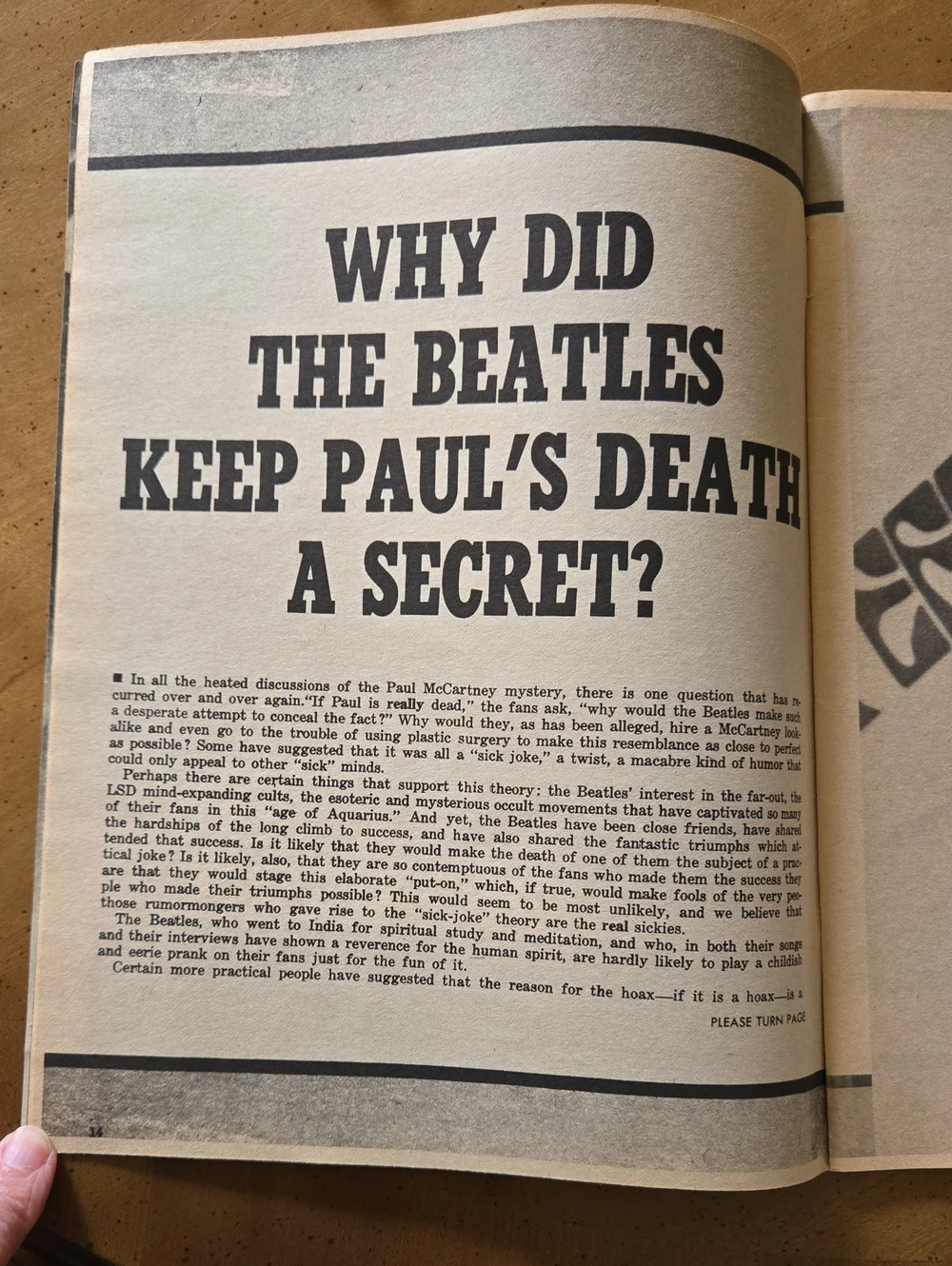 Vintage Beatles Magazine Paul McCartney Dead - Picture 4 of 7